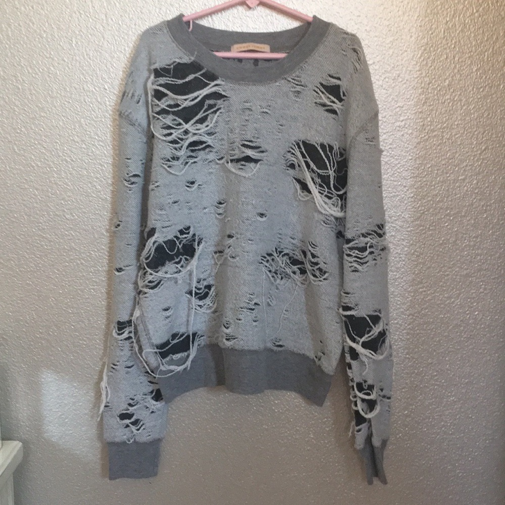 Distressed sweater!!